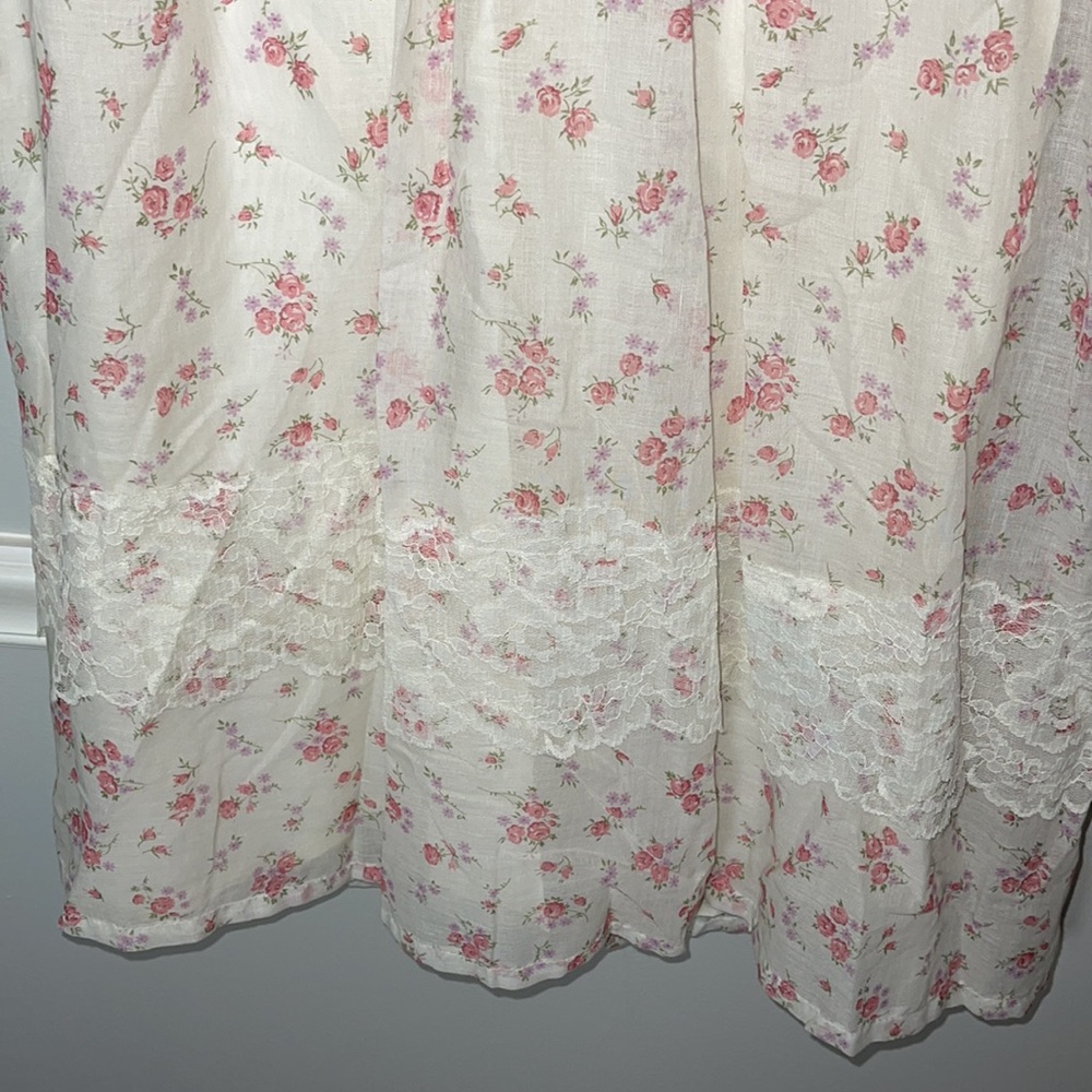 Vintage Prairie Cream Lace Ruffles Maxi Dress 7-8 Small - Picture 3 of 7
